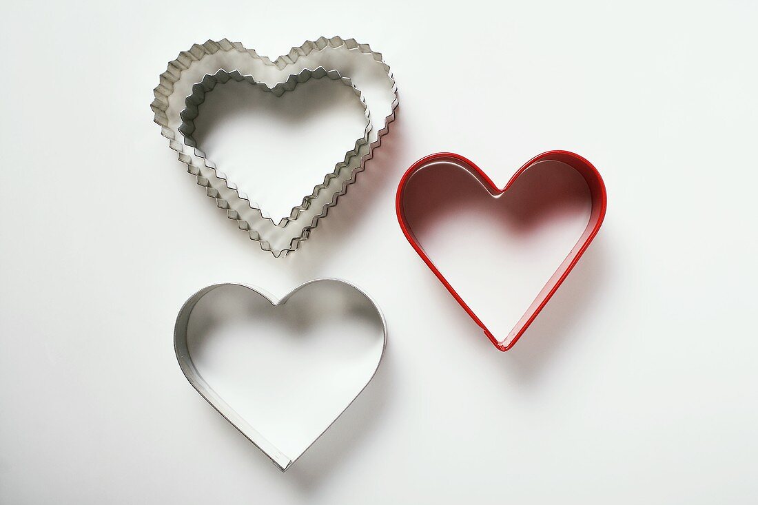 Heart-shaped biscuit cutters