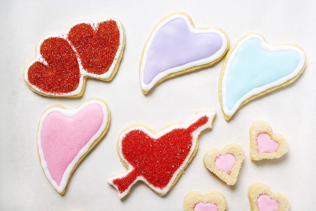 Heart-shaped biscuits