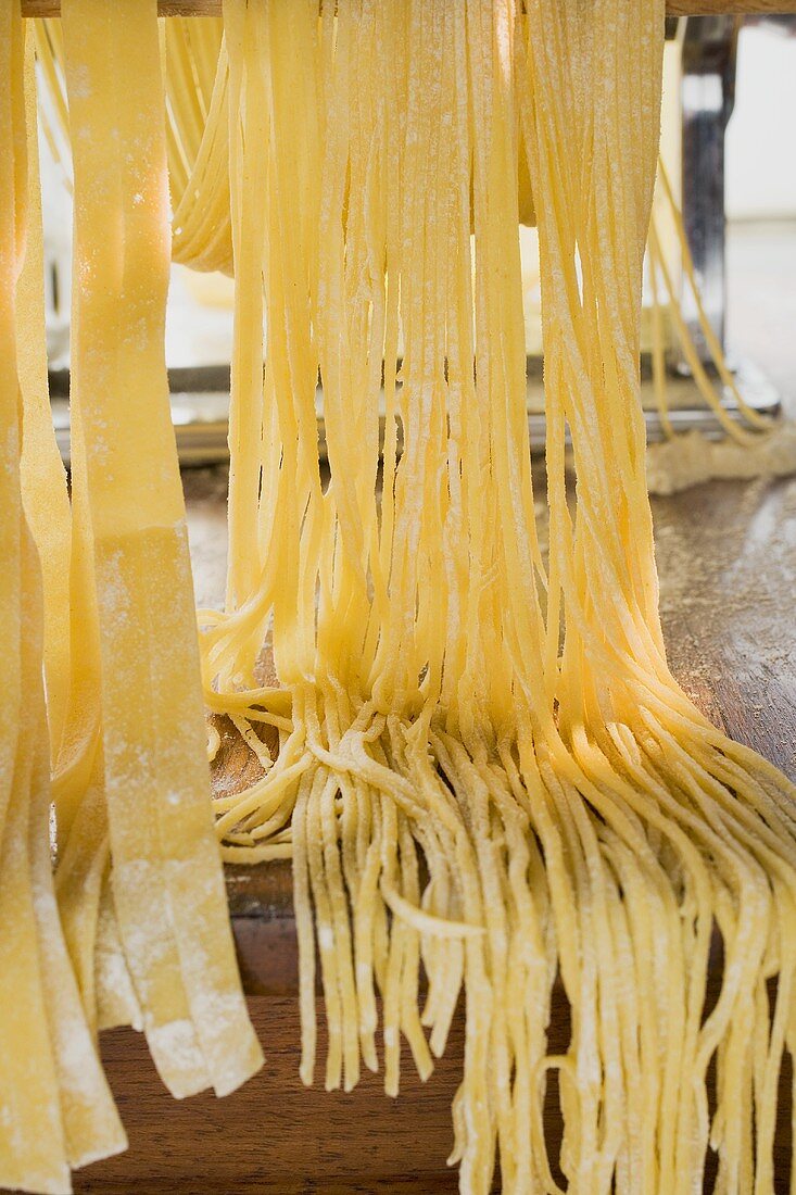 Home-made pasta with pasta maker