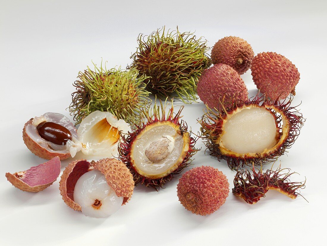 Rambutans and lychees