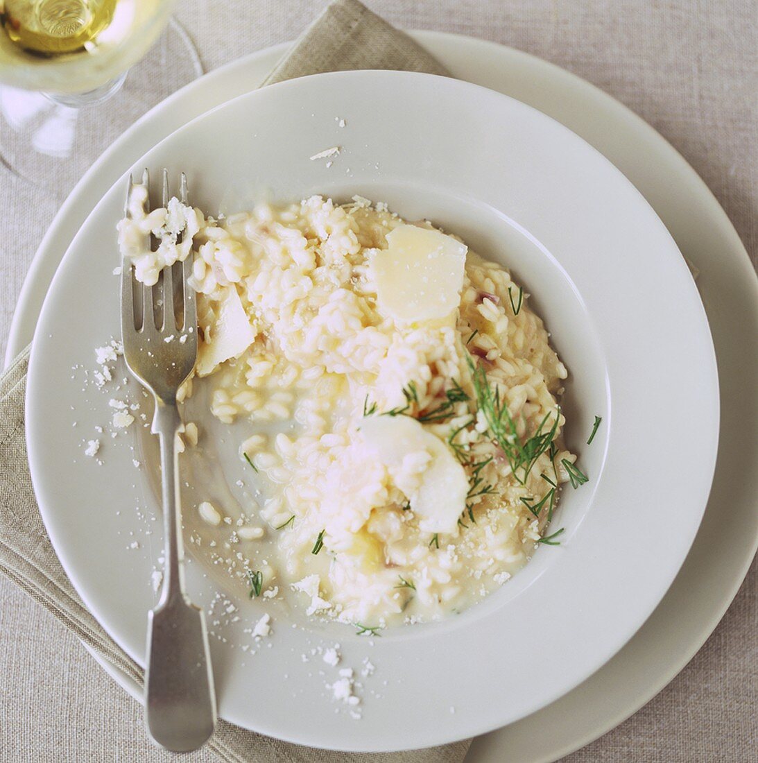 White wine risotto with Parmesan
