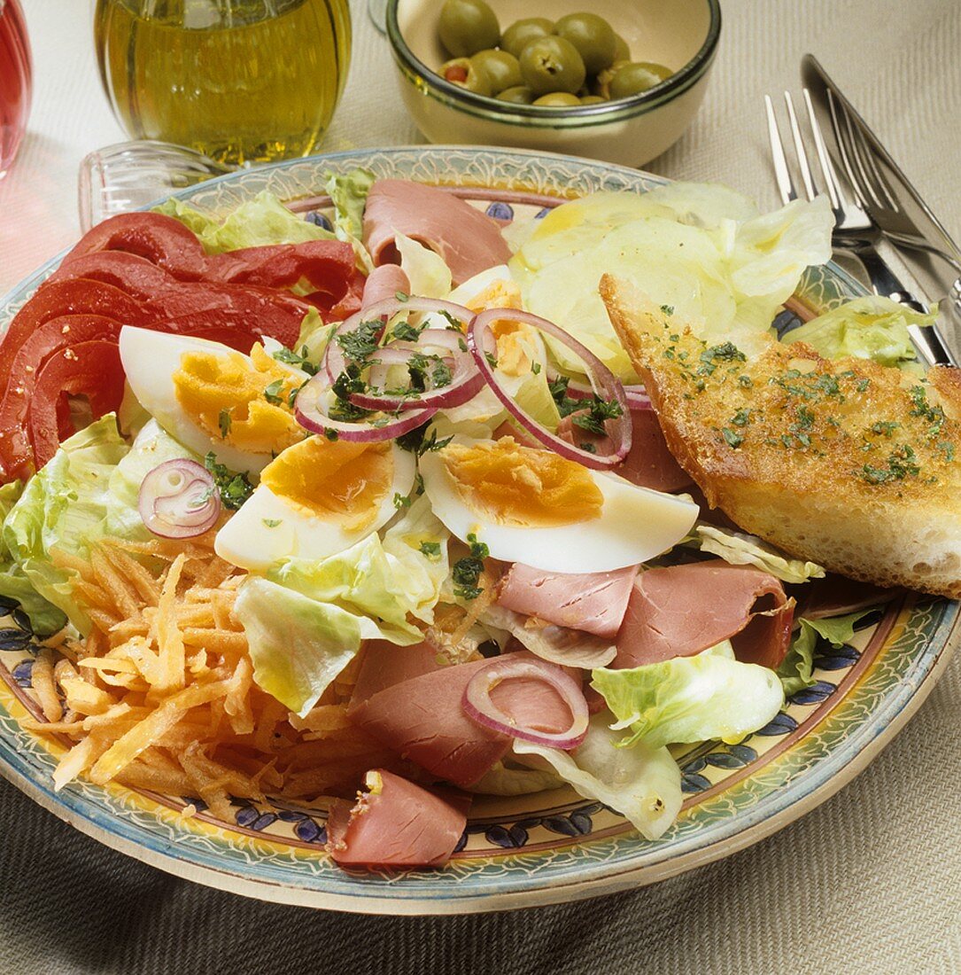 Ham and egg salad