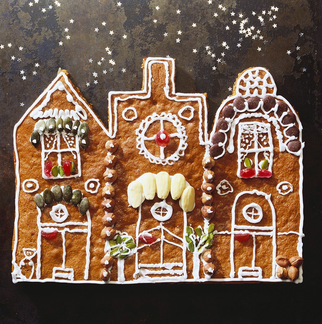 Gingerbread town (decorated gingerbread)