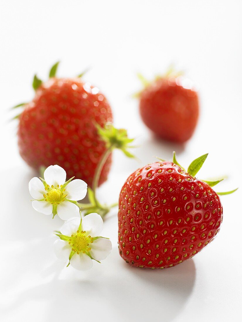 Three strawberries