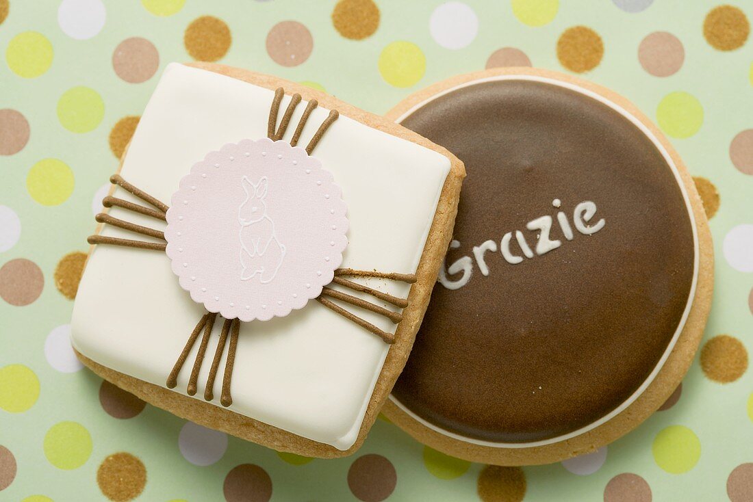 An Easter biscuit and an Italian biscuit
