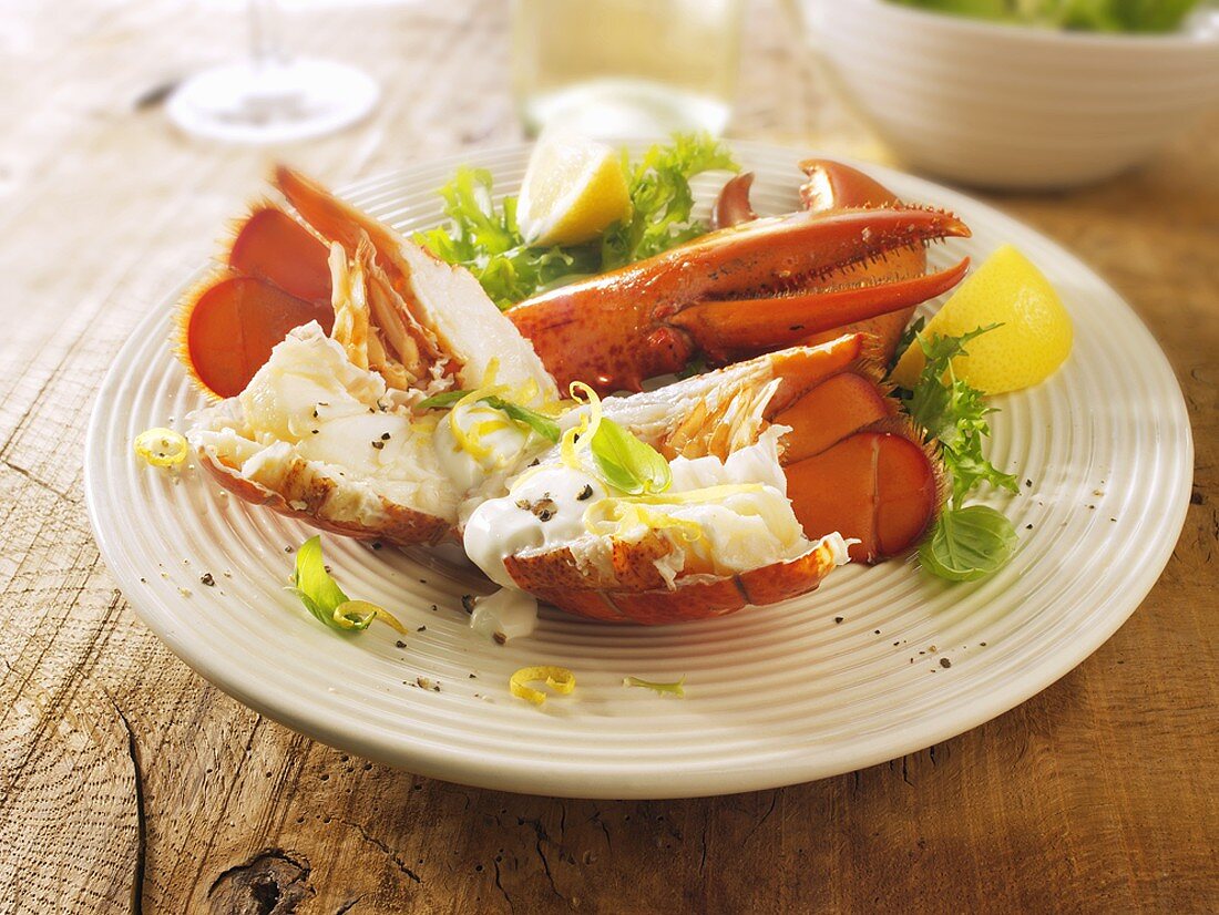 Lobster with lemon mayonnaise