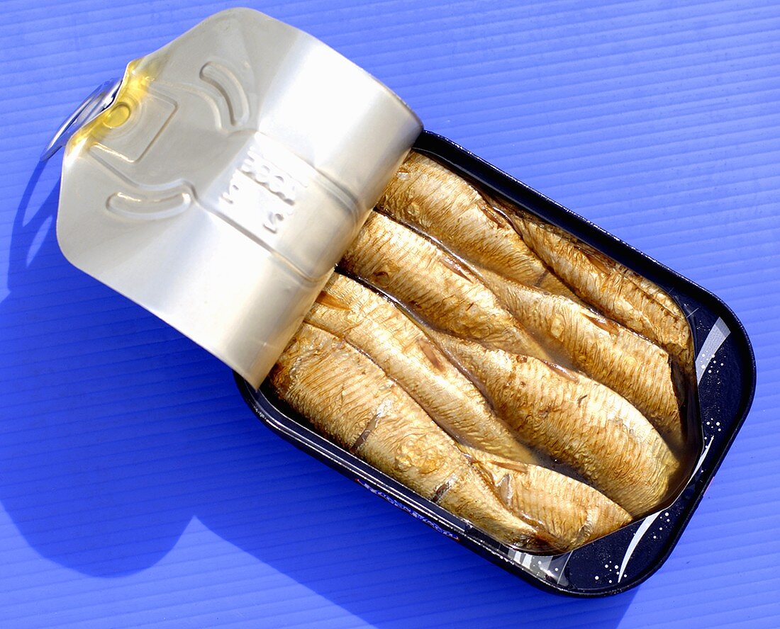 Kieler Sprotten (smoked sprats from Kiel) in vegetable oil