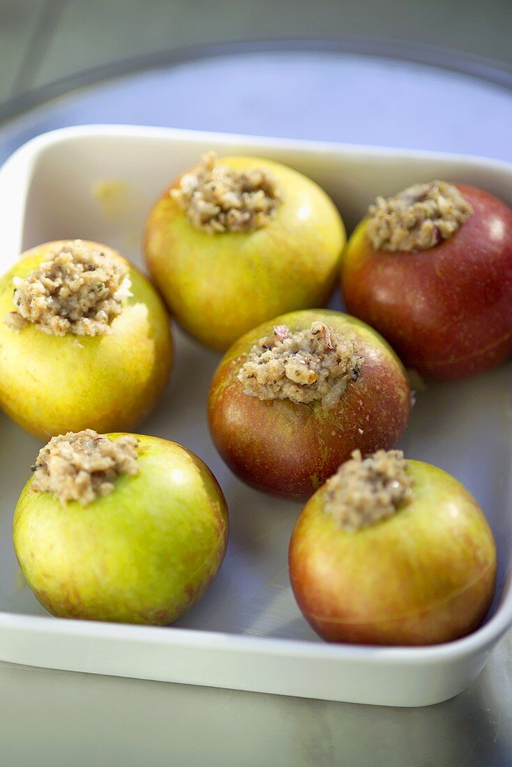 Stuffed apples (ready for baking)