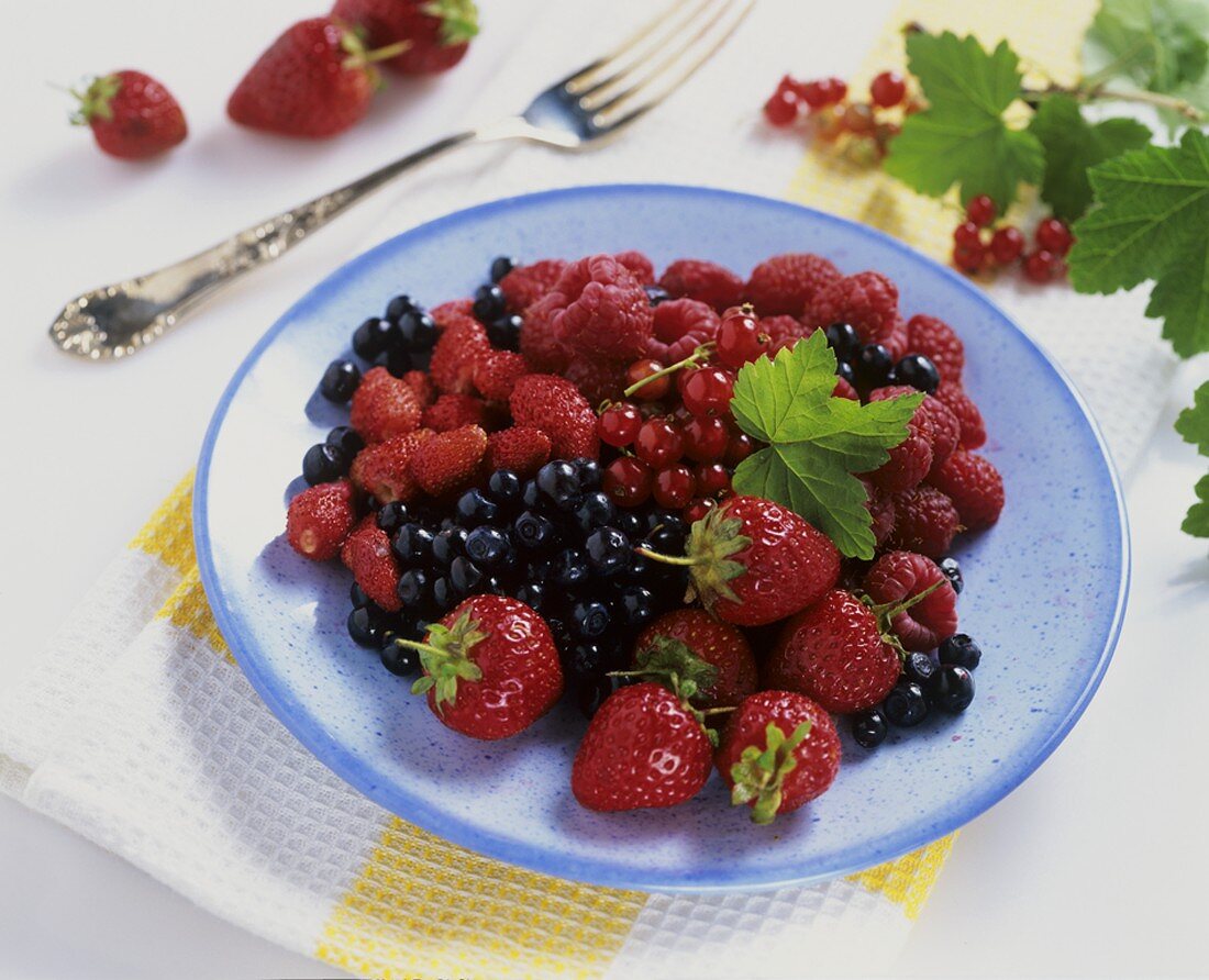 Fresh berries on a plate