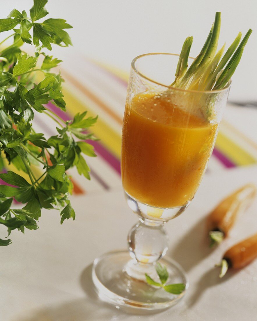 Carrot juice with celery