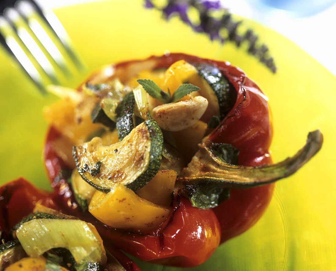 Stuffed pepper with vegetable stuffing