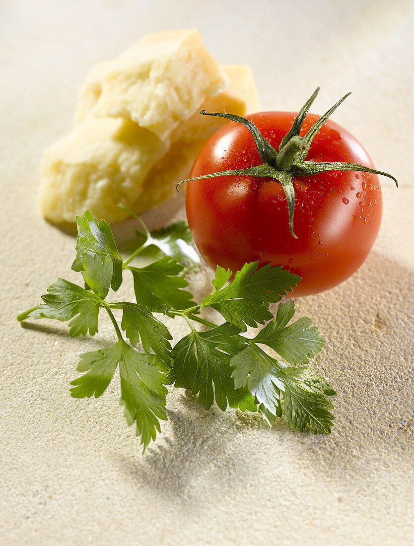 Parmesan, tomato and parsley