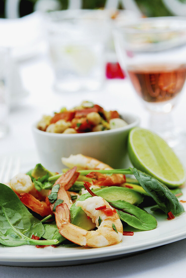 Prawn and avocado salad