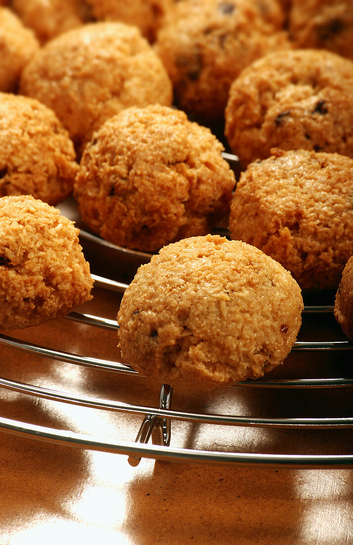 Round coconut biscuits