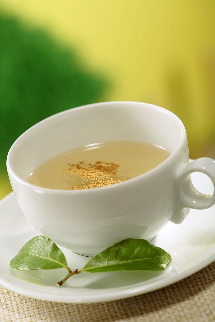 A cup of green tea