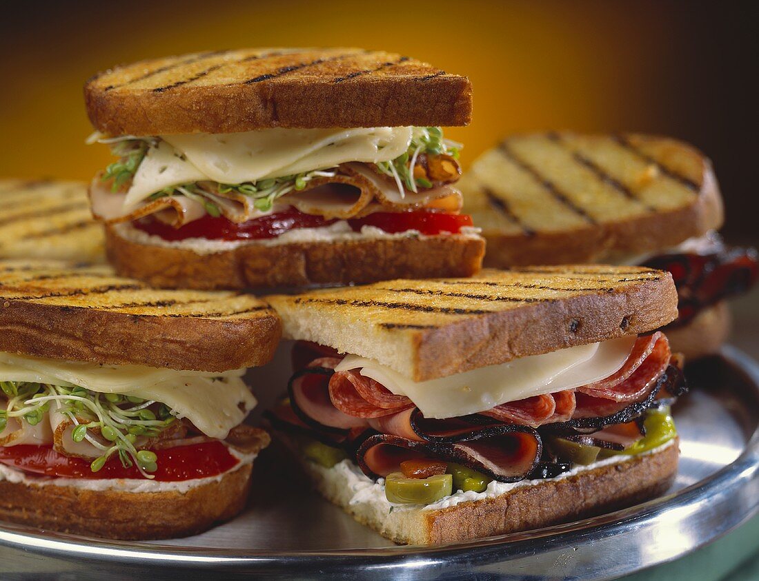 Platter of Grilled Sandwiches