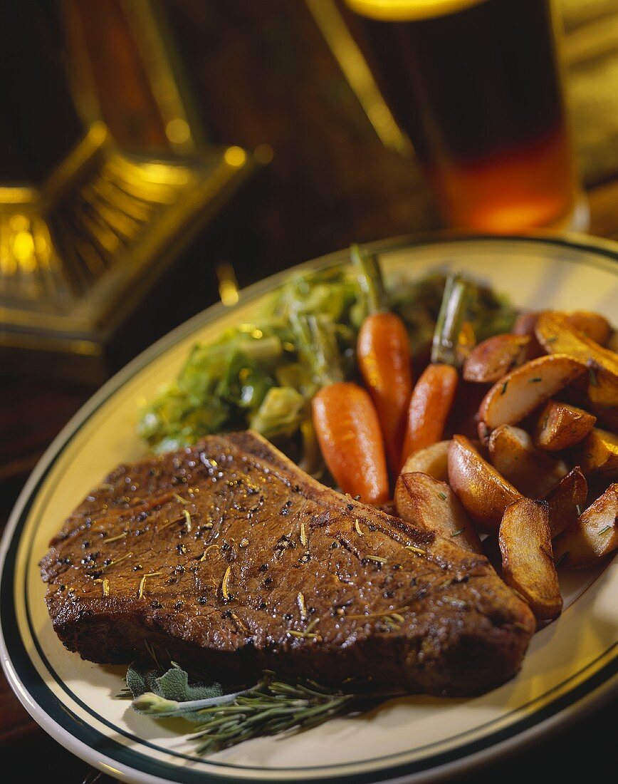 Rosemary Steak with Roasted Vegetables