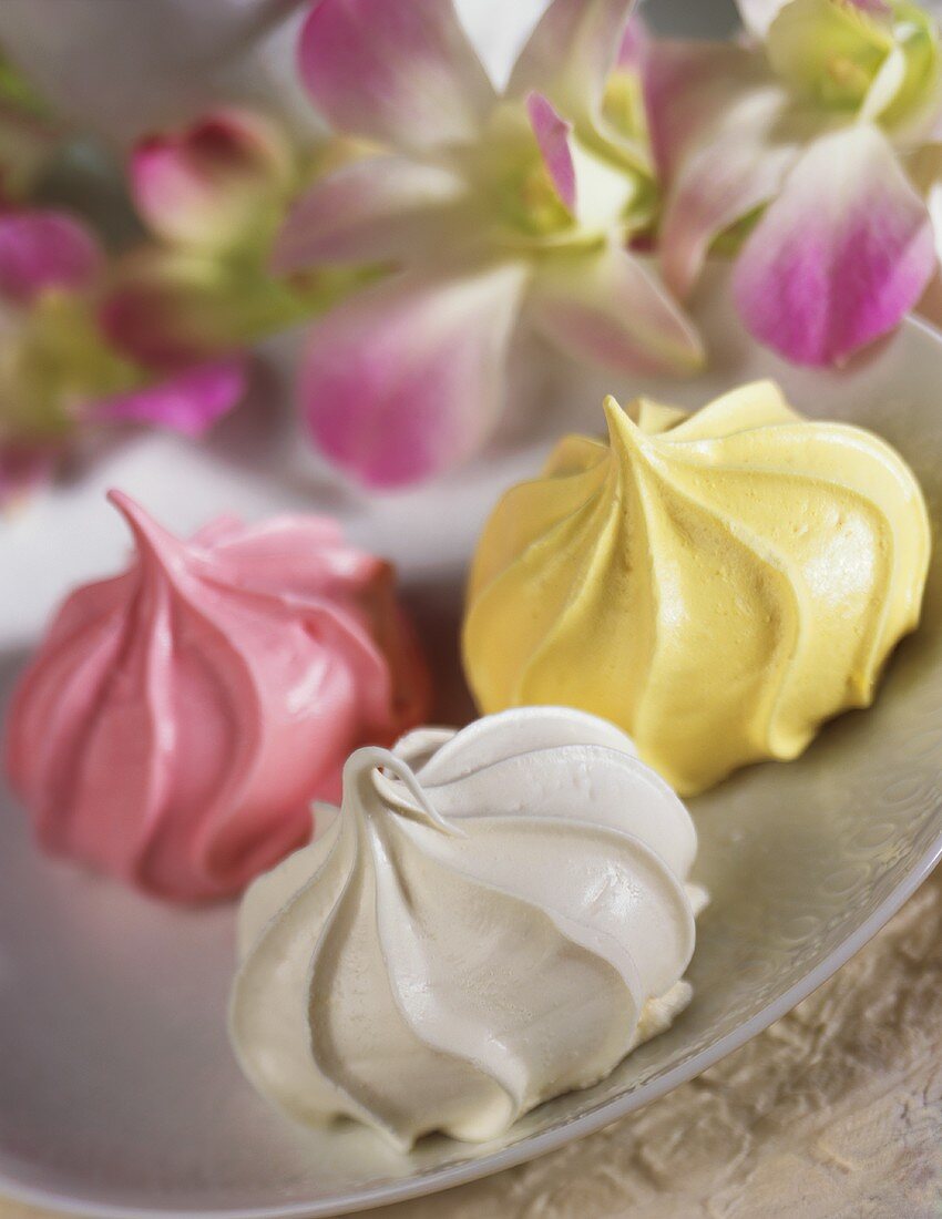 Three Assorted Meringues