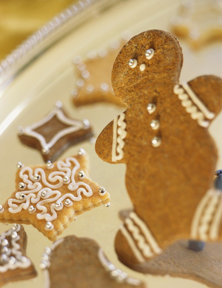 Gingerbread Man Cookie with Christmas Cookies