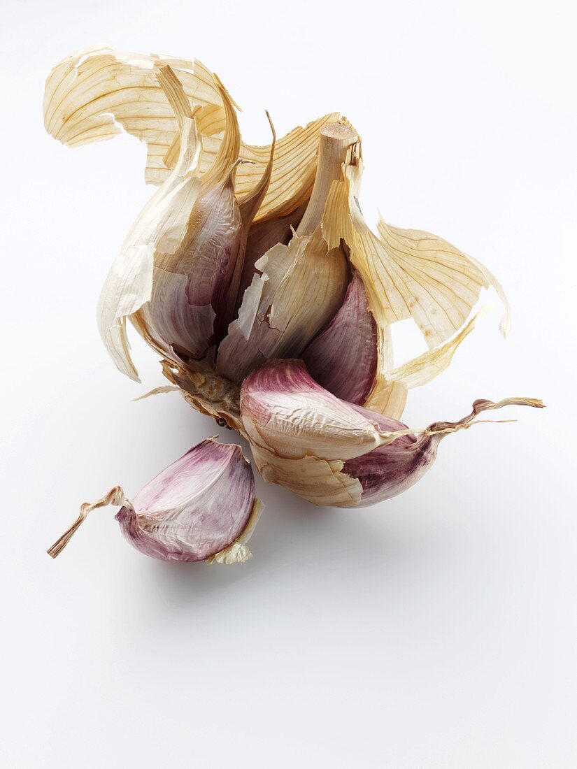Hickory-smoked garlic