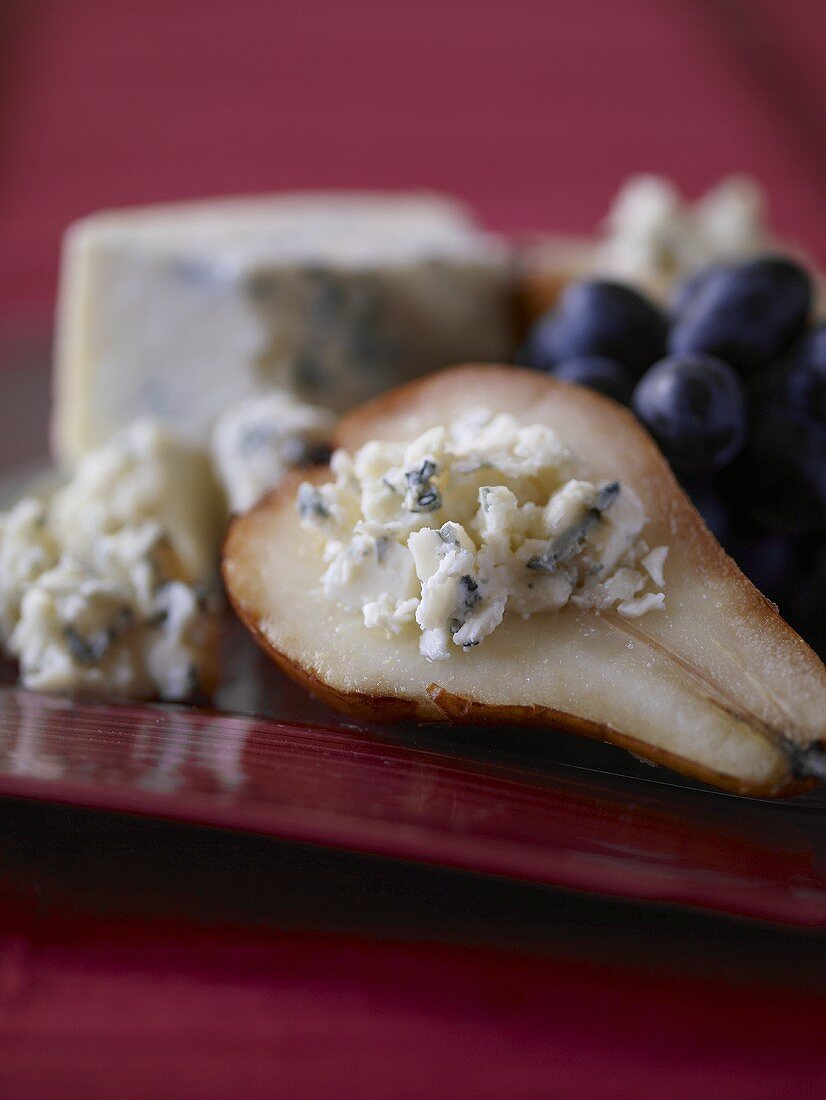 Blue Cheese Stuffed Pear Half