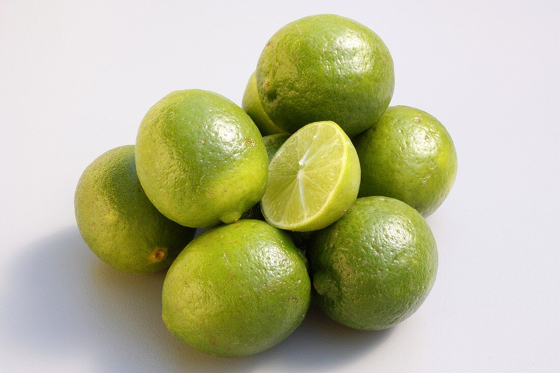 Whole Key Limes with One Half