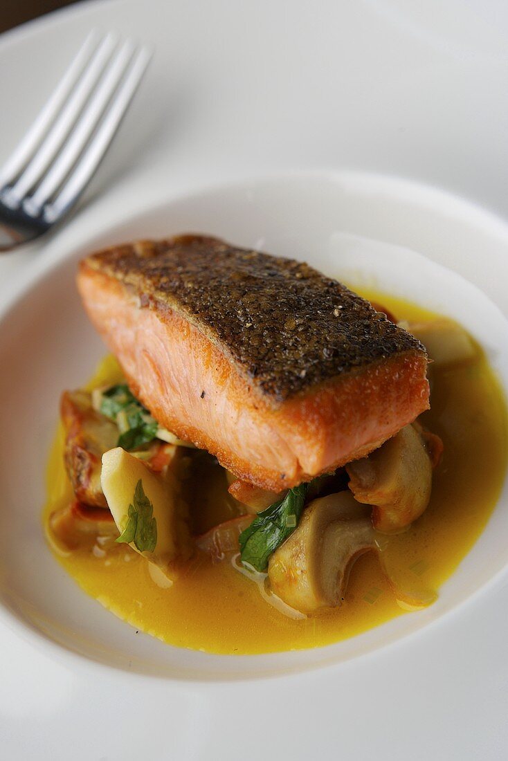 Sea Trout with Lobster Mushrooms