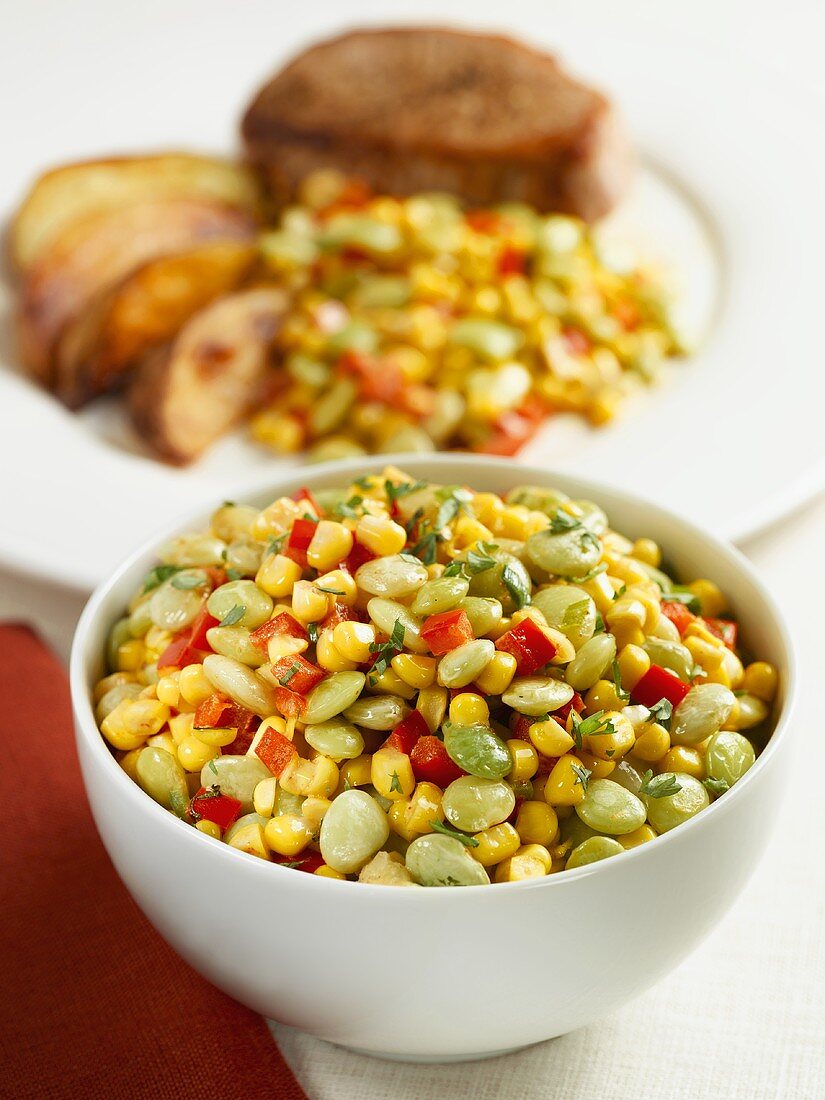 Succotash (indianisches Mais-Bohnen-Gemüse, USA)