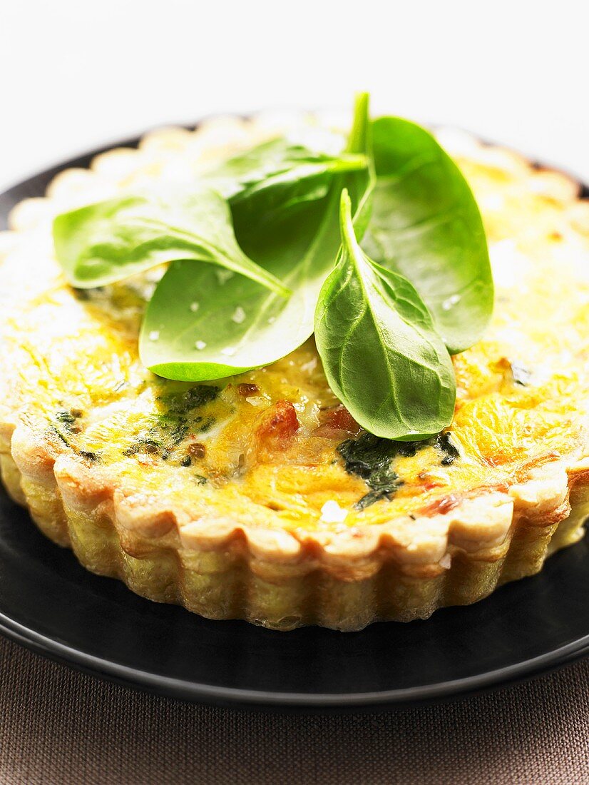 A spinach tart with cheese