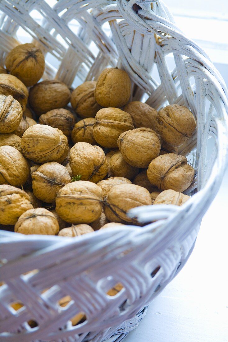 Walnuts in a basket