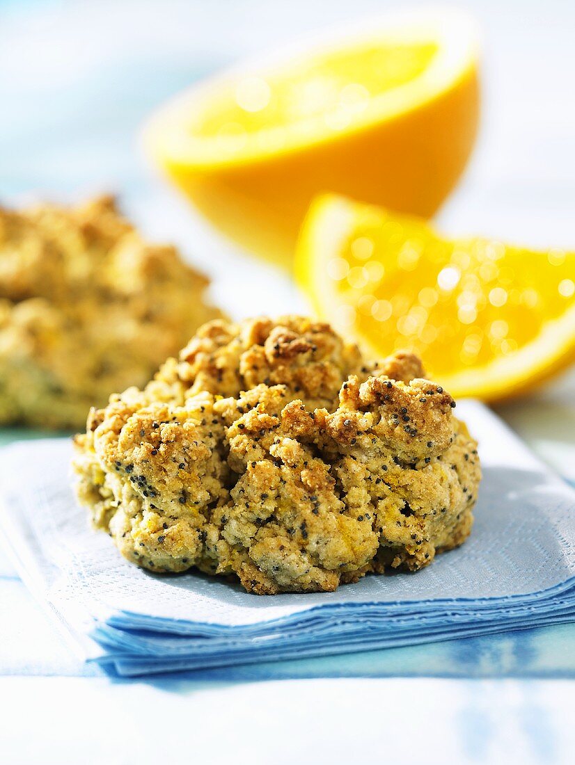 Orange and poppy seed biscuits