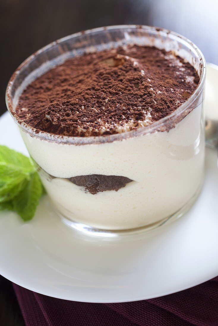 Tiramisu in a glass