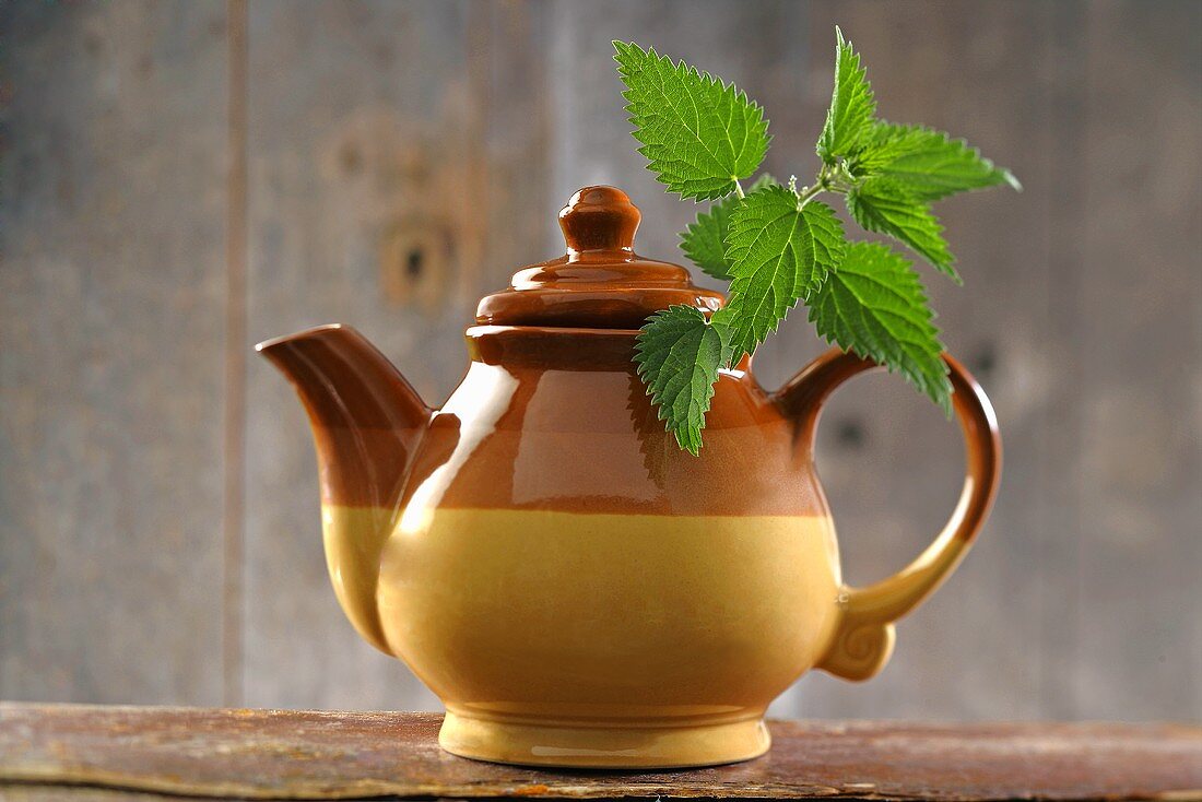 A pot of nettle tea