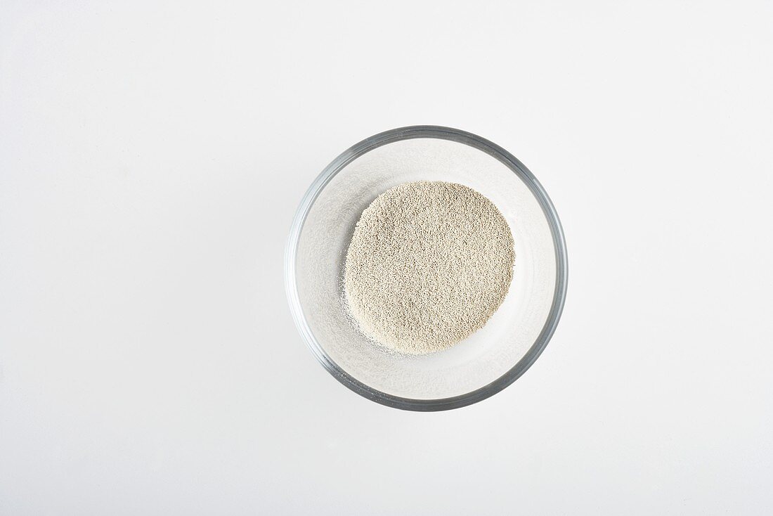A bowl of dried yeast