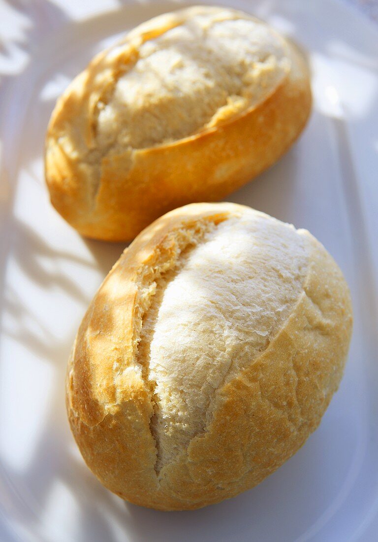 Two baguette rolls