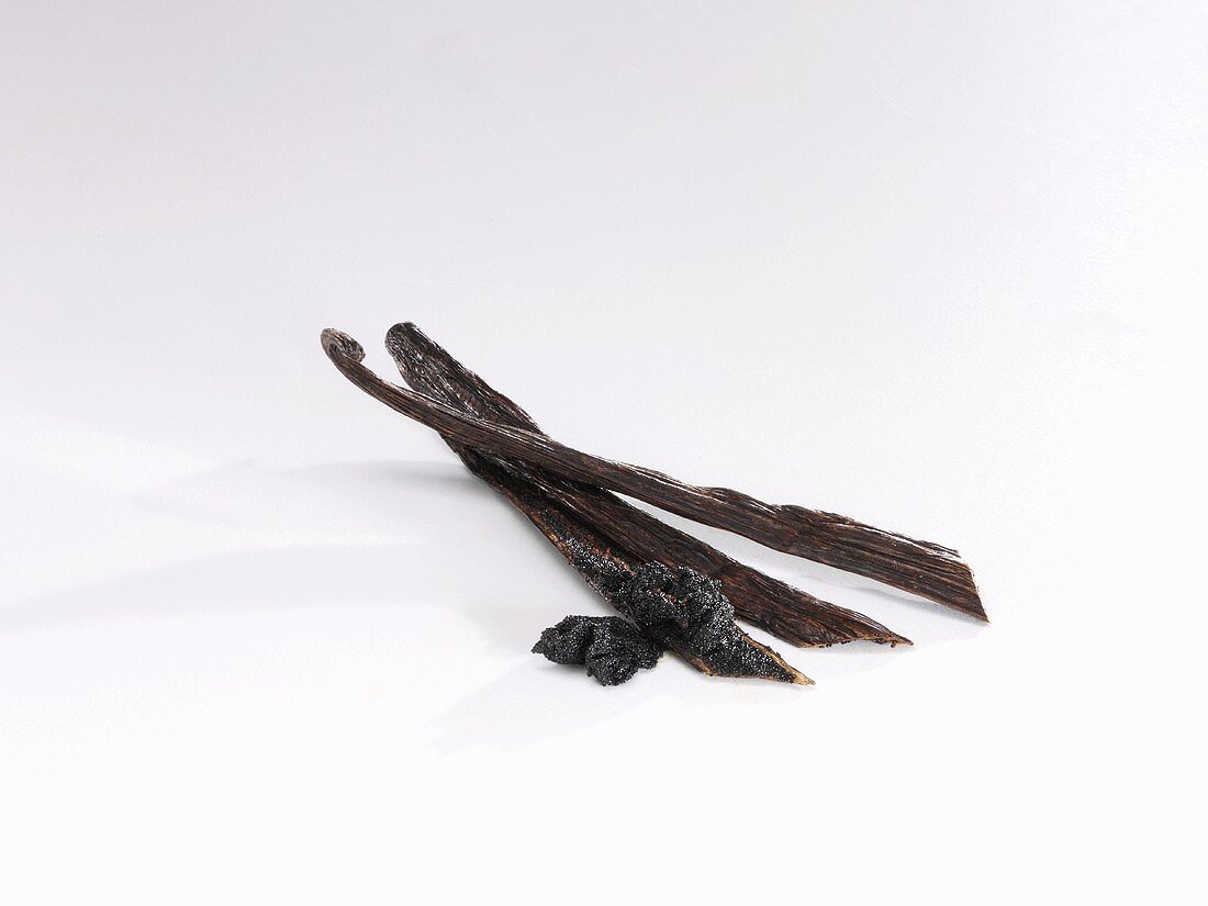 Vanilla pods with vanilla seeds