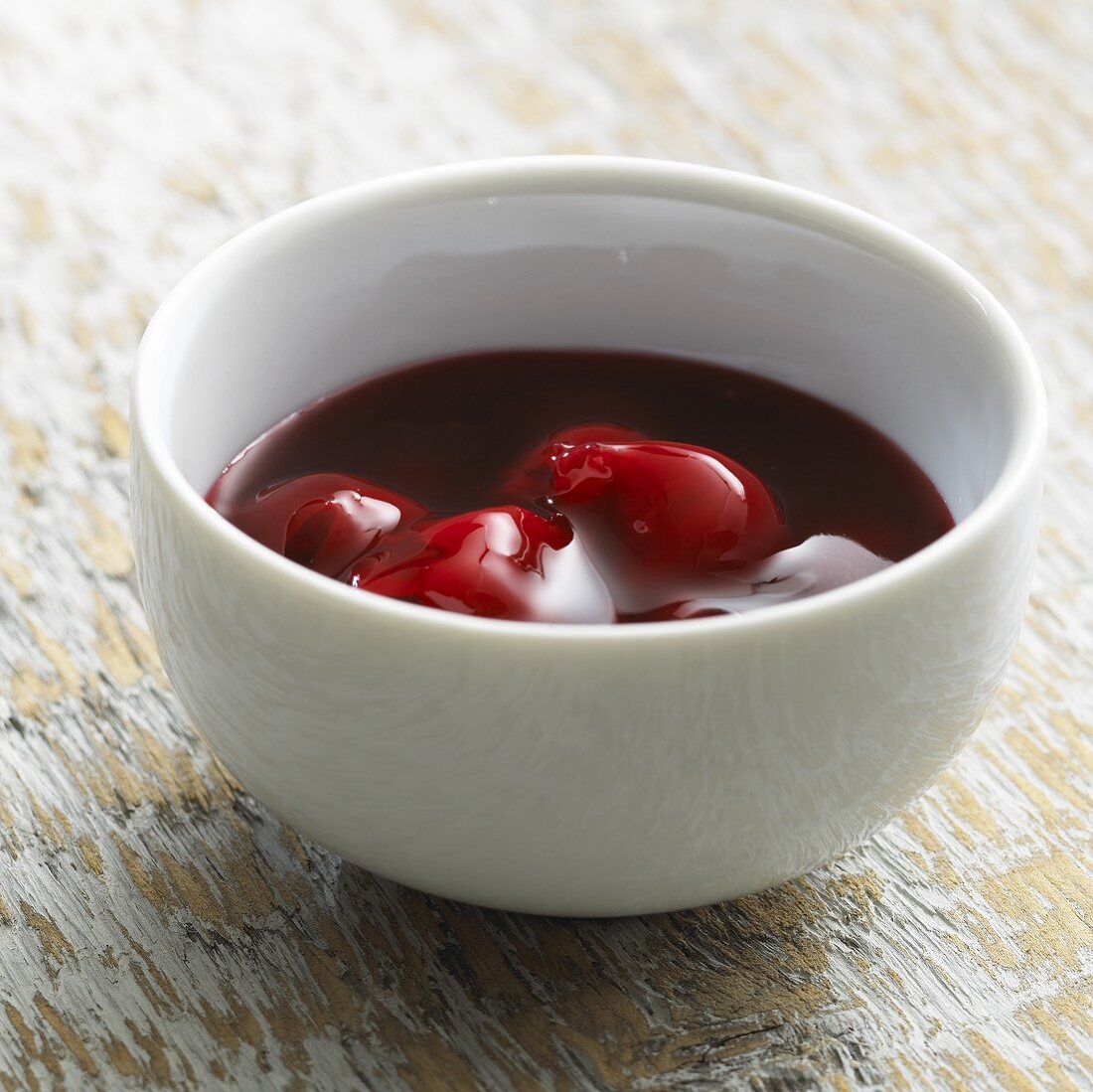 Cherry compote in a ceramic bowl