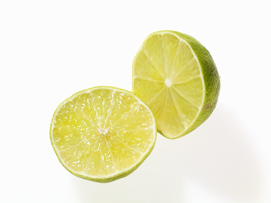 Two lime halves