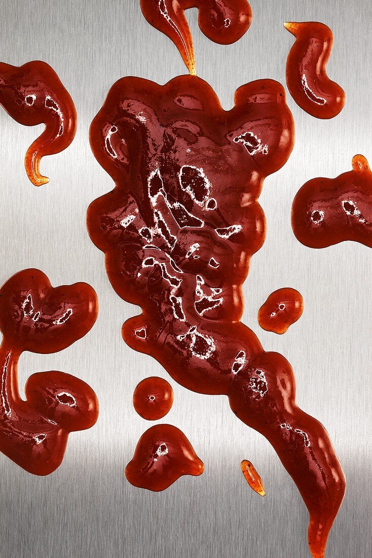 Ketchup-Kleckse