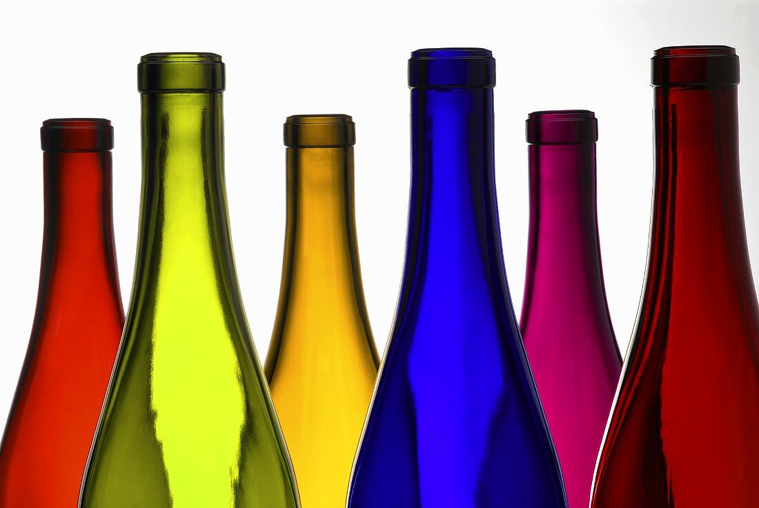 Colorful Wine Bottles