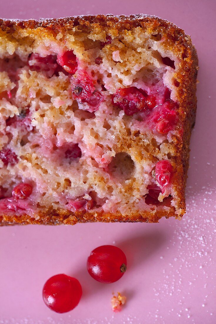 A piece of redcurrant cake