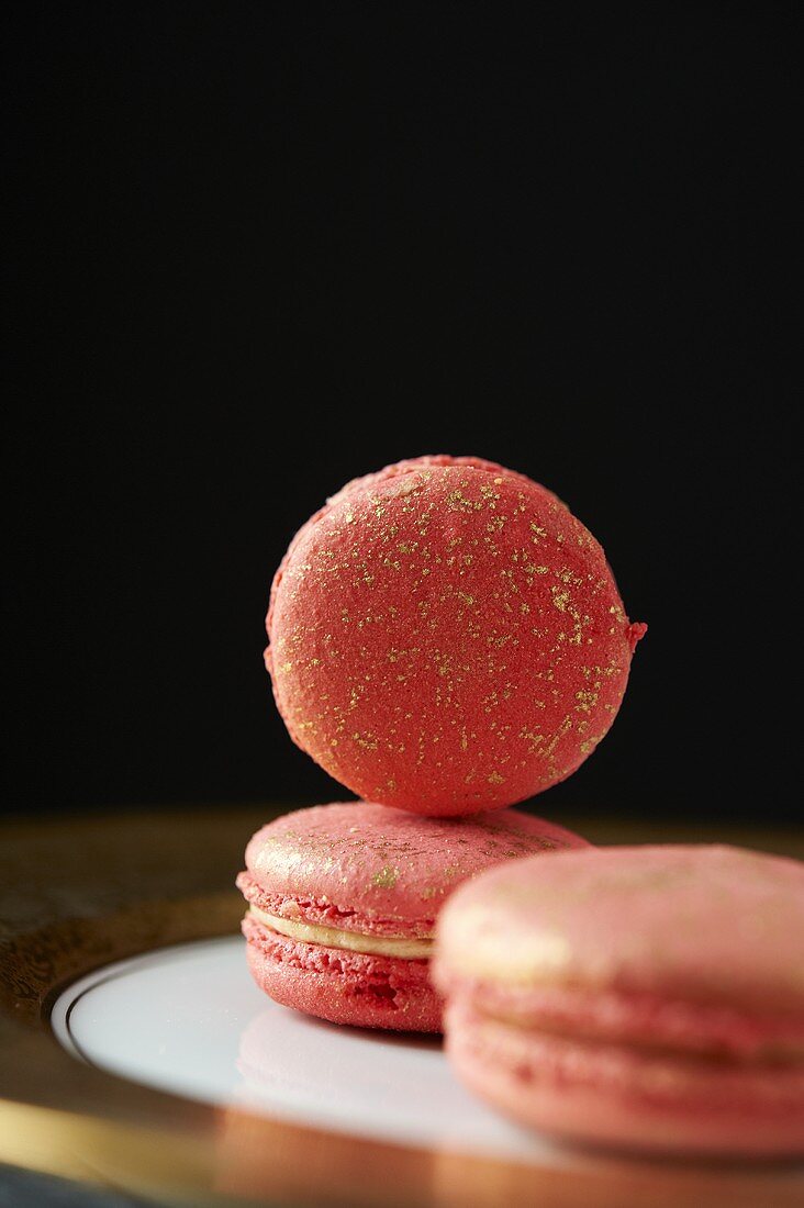 Pinkfarbene Macarons