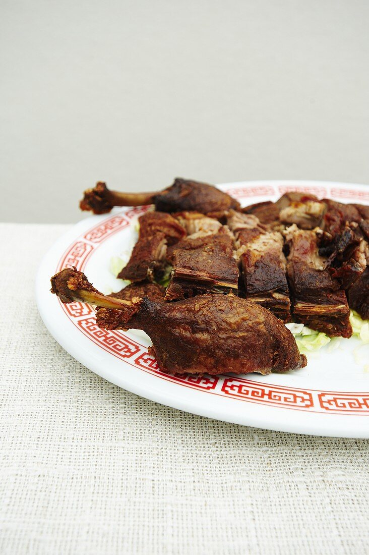 Peking Duck on a Plate
