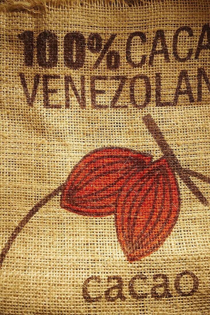 Jutetasche mit Kakao aus Venezuela
