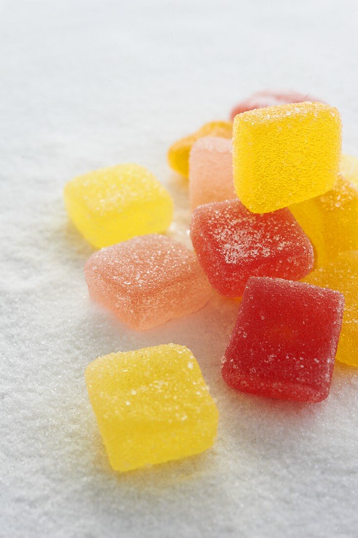 Candy Fruit Jellies on Sugar