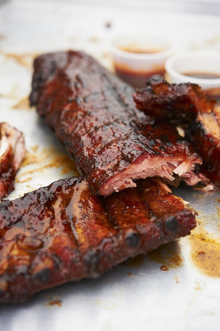 Grilled pork ribs