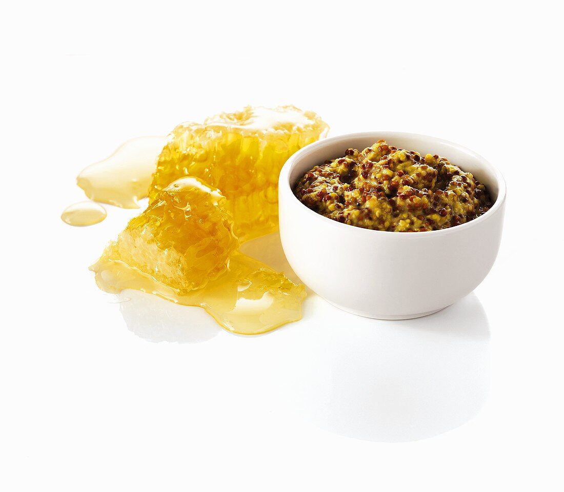 Mustard and honey comb