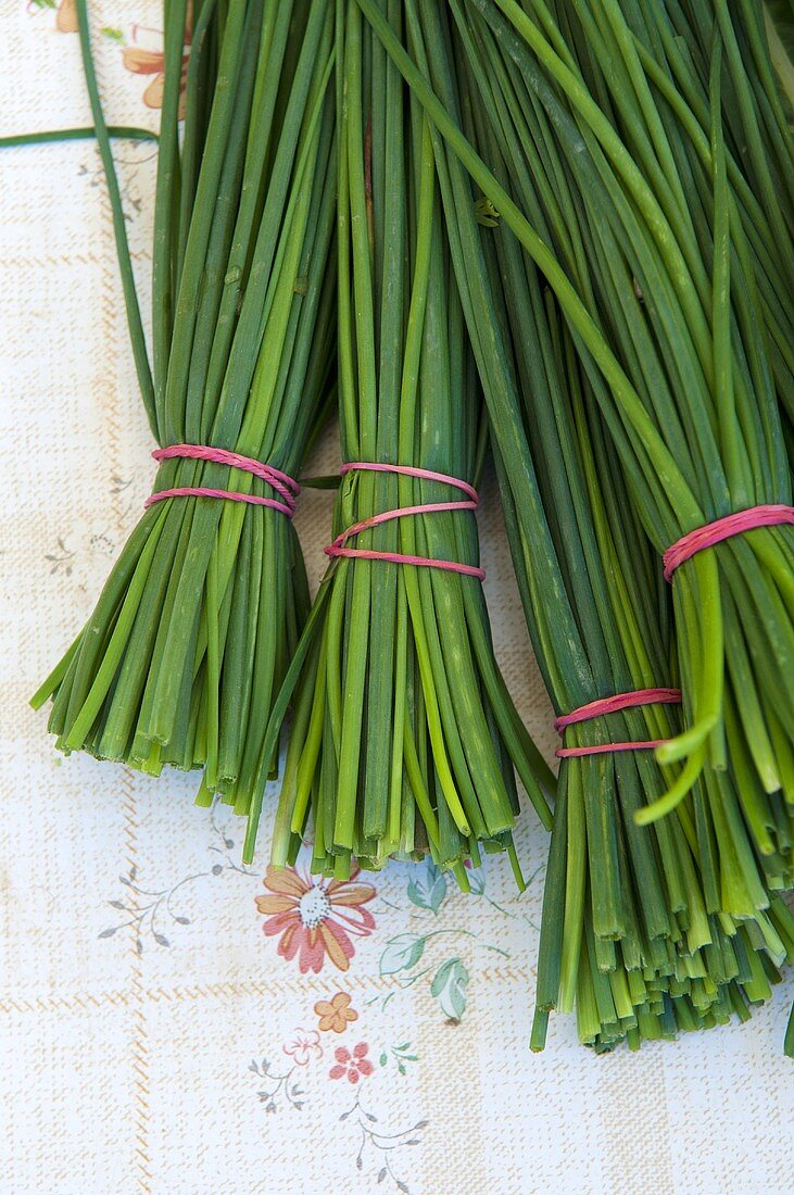 Bundles of chives