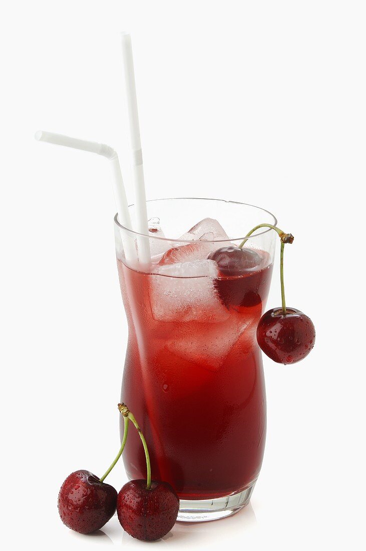 Wild Cherry Cocktail (Vodka, sparkling wine, cherries)