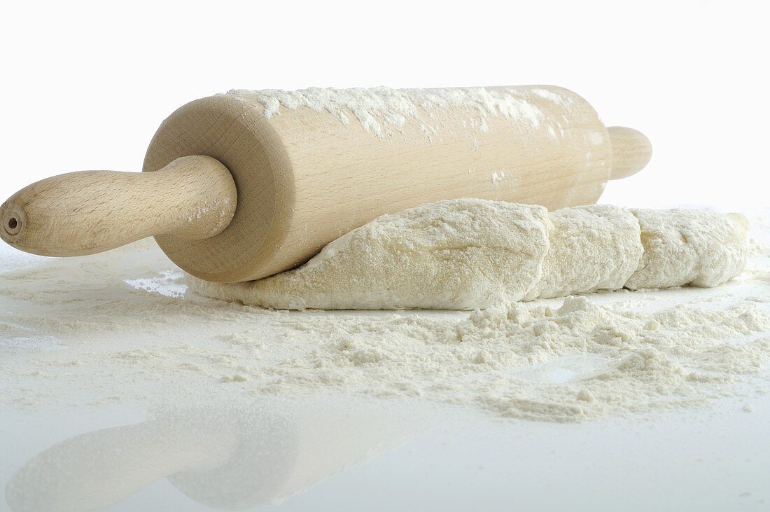 Dough and rolling pin